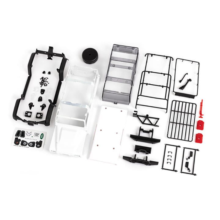 AX9712 Body, Land Rover® Defender®, complete (unassembled) (white, requires painting)