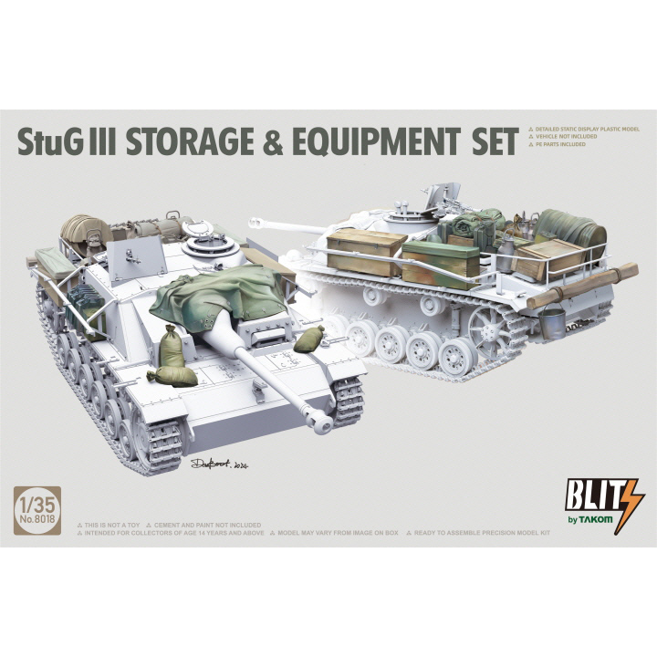 BT8018 1대35 StuGIII 적재품 및 장비 세트- 전차 미포함