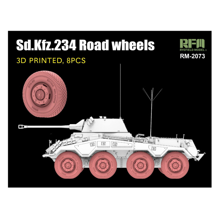 CRM2073 1대35 3D Sd.Kfz.234 바퀴 세트 (8 pcs)-장갑차 미포함