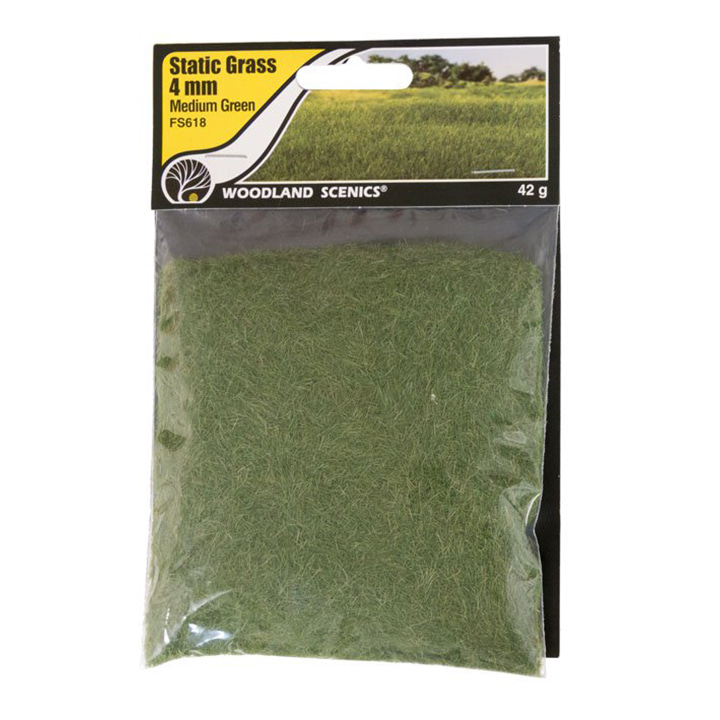 JWFS618 Static Grass Medium Green 4mm - 풀 세우기용 풀 재료 - 4mm 미디엄 그린