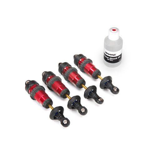 AX5460R Shocks GTR aluminum red-anodized (fully assembled w/o springs) (4)