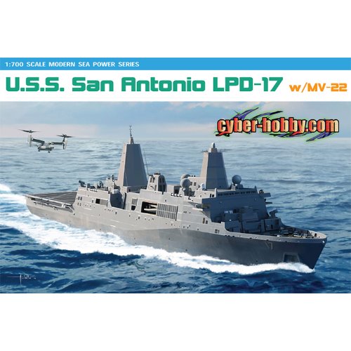 BD7096 1/700 U.S.S. San Antonio LPD-17 w/MV-22B