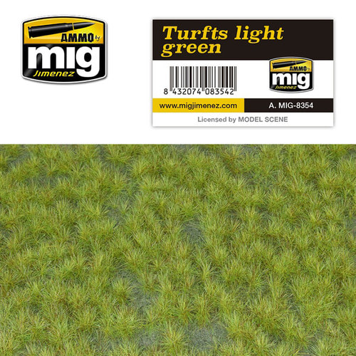 CG8354  디오라마용 베이스 완성품 - 밝은 녹색 잔디밭 재현 - 크기 : 230 x 130 mm