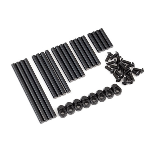 AX8940X Suspension pin set, complete (hardened steel), 4x64mm (4), 4x22mm (4), 4x38mm (4), 4x33mm (4), 4x47mm (4)/ 3x8mm BCS (14)/ 3x6mm BCS (4)/ retainers (8)