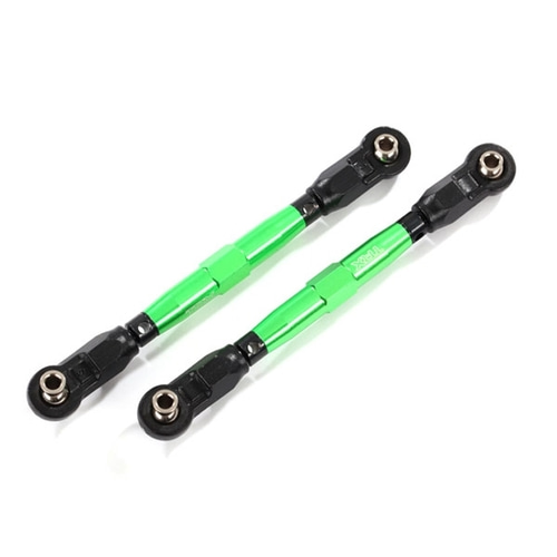 AX8948G Toe links, front (TUBES green-anodized, 7075-T6 aluminum, stronger than titanium) (88mm) (2)/ rod ends, rear (4)/ rod ends, front (4)/ aluminum wrench (1)