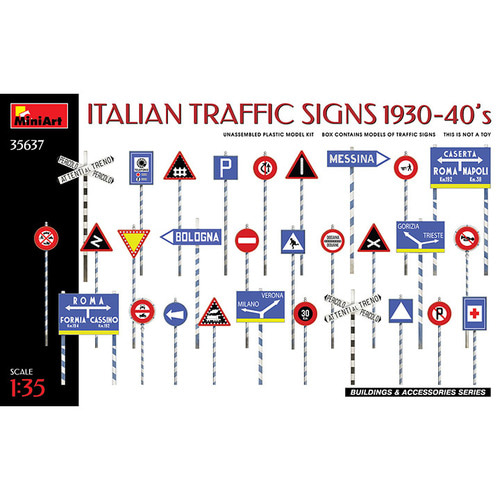 BE35637 1대35 1930 - 40년대 이탈리아 지역 교통 표지판