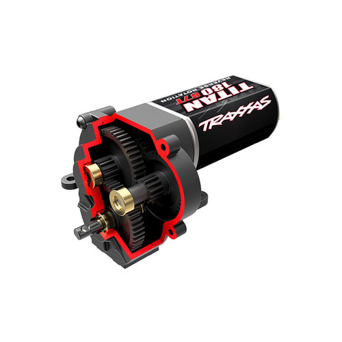 AX9791R Transmission,complete-low range(crawl)gearing)-40.3:1 reduction ratio-includes Titan® 87T motor