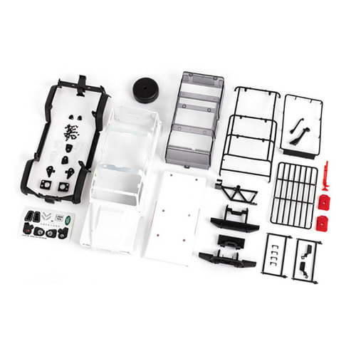 AX9712 Body, Land Rover® Defender®, complete (unassembled) (white, requires painting)