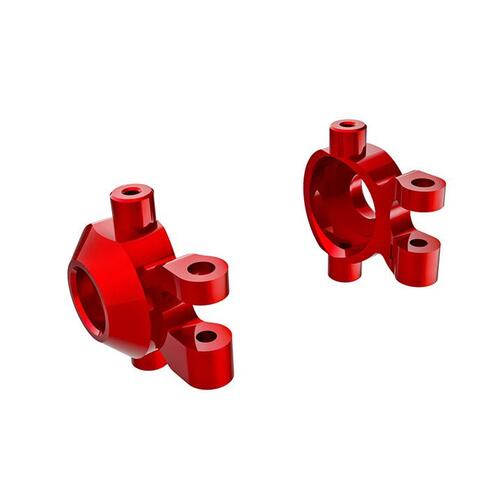 AX9737-RED Steering blocks,6061-T6 aluminum red titanium/2.5x12mm BCS/2x6mm SS