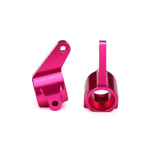 AX3636P Steering blocks,Rustler/Stampede/Bandit-2,6061-T6 aluminum pink-anodized/ ball bearings-4