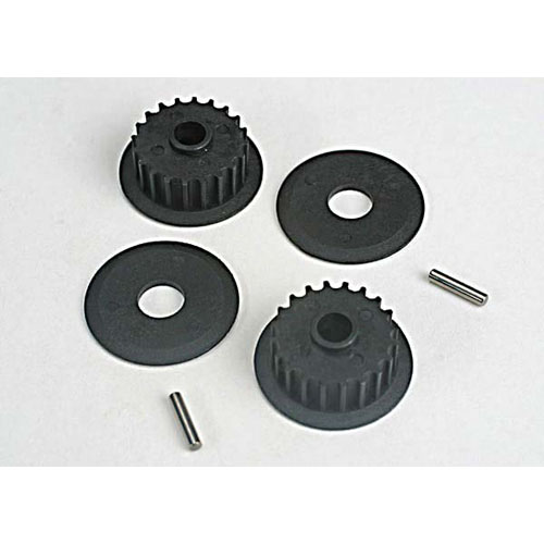 AX4895 Pulleys- 20-groove (front/middle/rear) (2)/flanges (2)/ axle pins (2)
