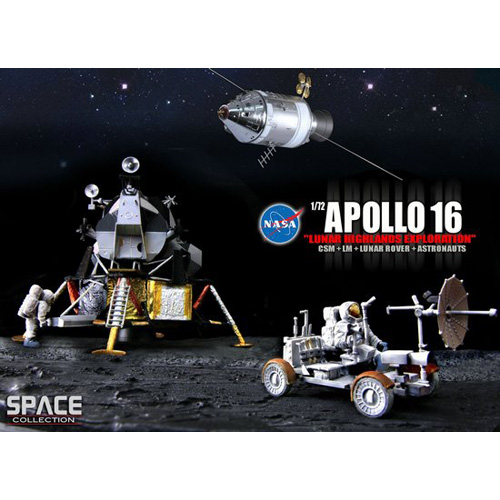 BD50398 1/72 Apollo 16 &#039;Lunar Highlands Exploration&#039; CSM + LM + Lunar Rover + Astronauts (Space)