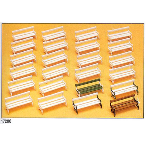 FSP17200 1/87 벤치 의자 셋 (흰색:24개)
