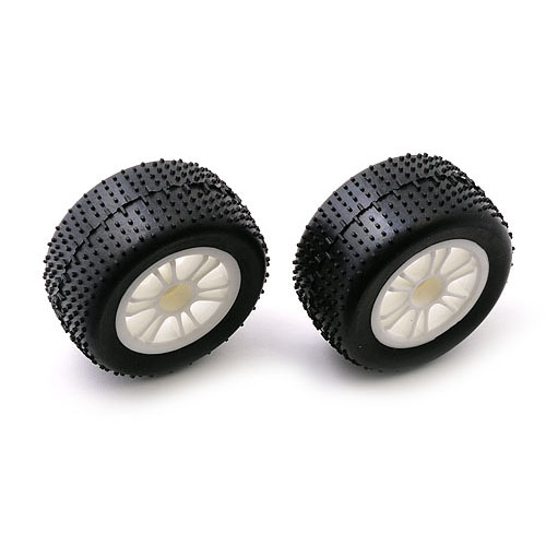 AA21255 Standard Spoked Wheel white with Mini-Pin tire mounted