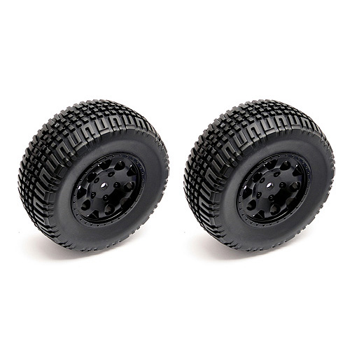 AA91104 KMC Hex Wheel and Tire black mounted