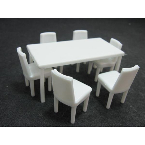 FS5752206 1/25 사각 테이블과 의자셋 (테이블1 의자6)