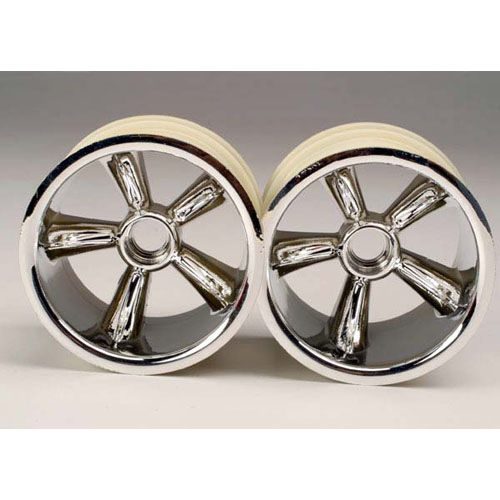 AX4174 TRX Pro-Star chrome wheels (2) (front) (for 2.2&#039;&#039; tires)
