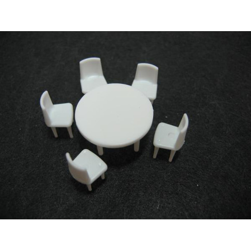 FS5550805 1/50 원형 테이블과 의자셋 (테이블1 의자5)