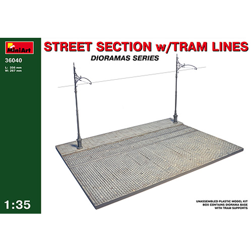 BE36040 1/35 Street Section w/Tram Line