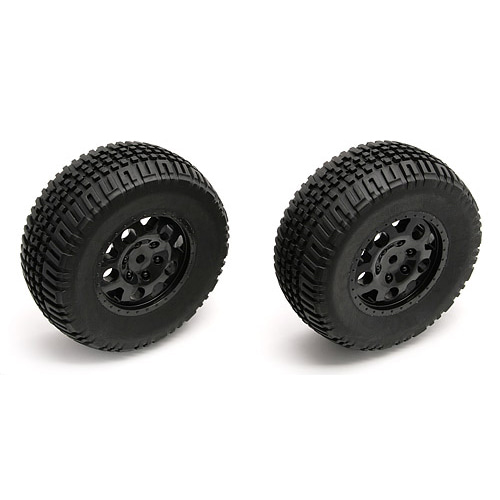 AA9813 SC10 Rear Tire/Wheel combo black (non-hex)