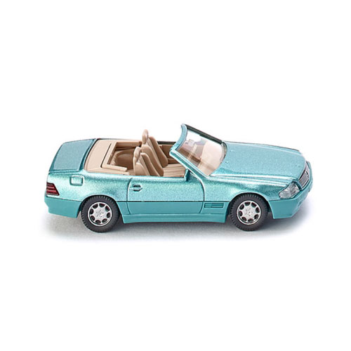 BW014203 1/87 MB 500 SL Cabriolet (top down) beryl blue metallic