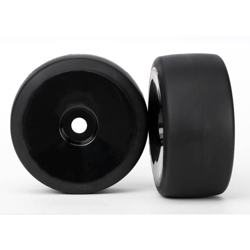 AX6475 Tires &amp; wheels assembled glued (black dished wheels slick tires (S1 compound) foam inserts) (front) (2)