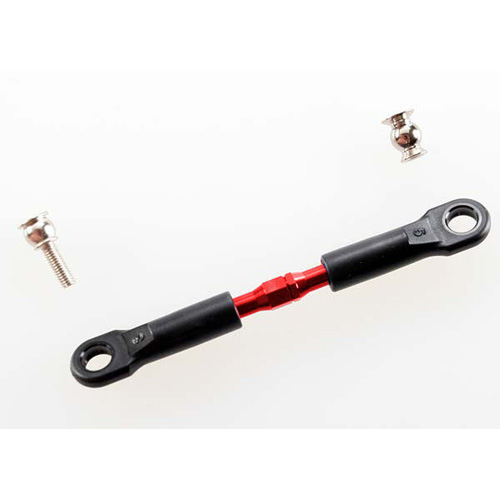 AX3737 Turnbuckle aluminum (red-anodized) camber link front 39mm (1)