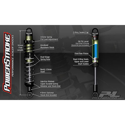 AP6060 Power Stroke Scaler Shocks (90mm-95mm)for SCX-10 or 1:10 scale build Rock Crawlers