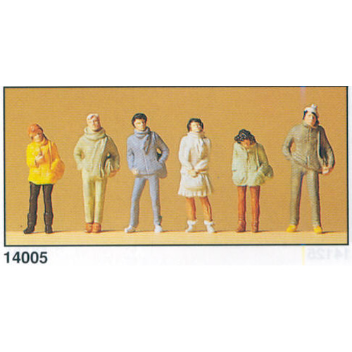 FSP14005 1/87 겨울 거리에 서 있는 사람들 (도색 6명)