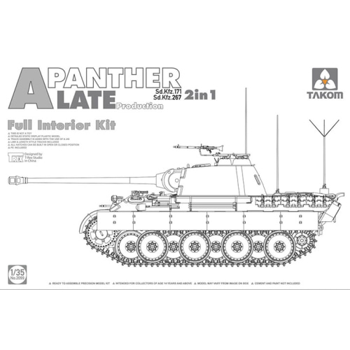 BT2099 1/35 Sd.Kfz.171 Panther A Late Production w/ full interior Kit