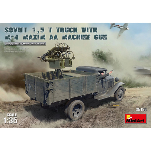 BE35186 1/35 Soviet 1.5 ton Truck w/ M-4 Maxim AA Machine Gun
