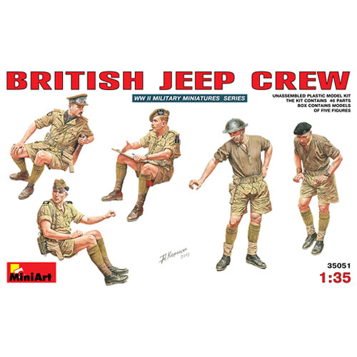 BE35051 1/35 British Jeep Crew.(인형 5개 포함)