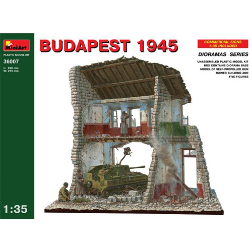 BE36007 1/35 Budapest. 1945 (1/35 SU-76 1대 인형 5명 디오라마 베이스 포함)