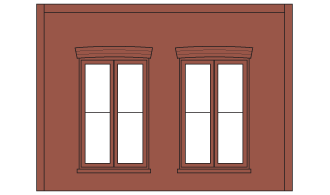 JW90106 1/43 Double Rectangular Window - O Scale (1/43 사각창문)