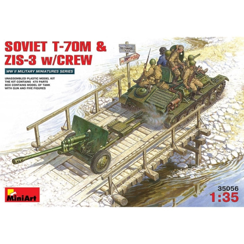 BE35056 1/35 Soviet T-70M &amp; ZiS -3 w/ Crew