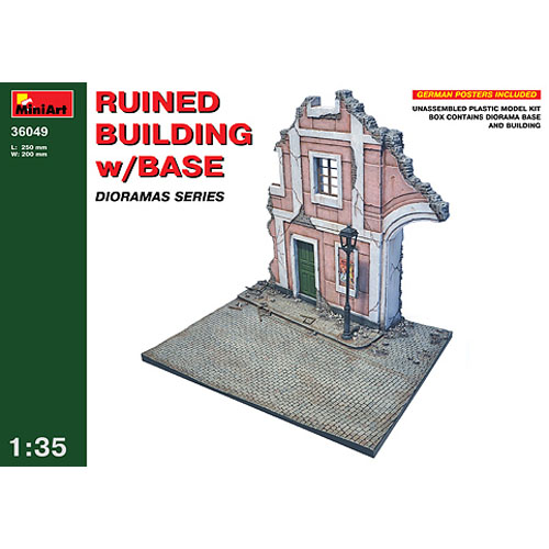 BE36049 1/35 Ruined Building w/Base