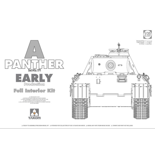 BT2097 1/35 Sd.Kfz.171 Panther A Early production w/ full interior Kit