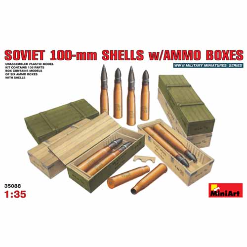 BE35088 1/35 Soviet 100mm Shells w/ Ammo Boxes