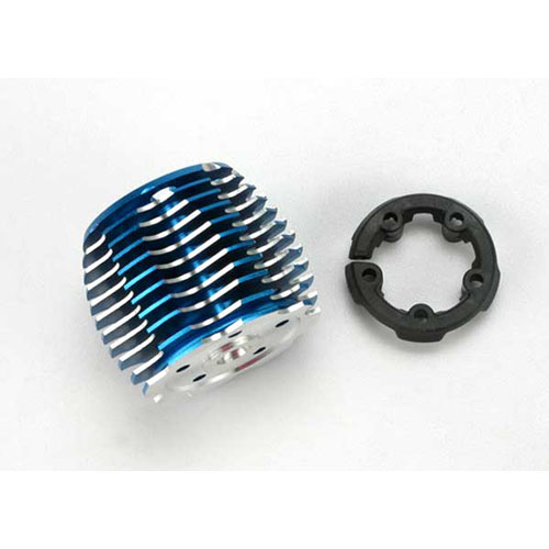 AX5237 Cooling head PowerTune (machined aluminum blue-anodized) (TRX 2.5 and 2.5R)/ head protector (plastic)