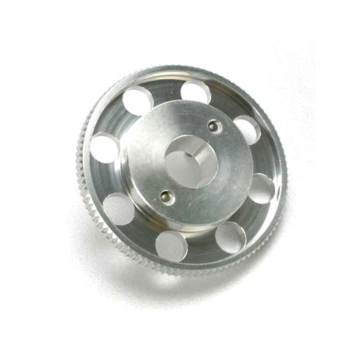 AX4142X Flywheel (larger knurled for use with starter boxes) (TRX 2.5 2.5R 3.3) (silver-anodized)