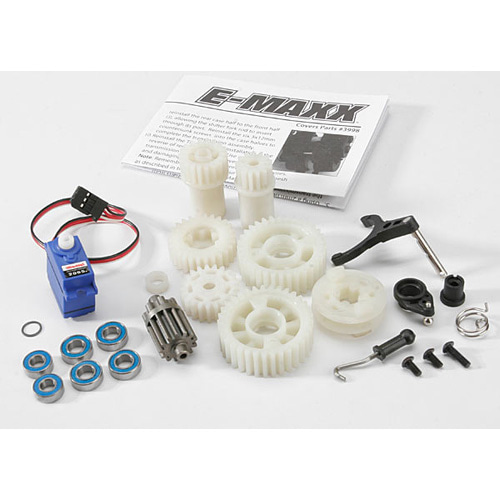 AX3998 Two Speed Conversion Kit (E-Maxx) (includes wide and close ratio first gear sets sub-micro servo and linkage)