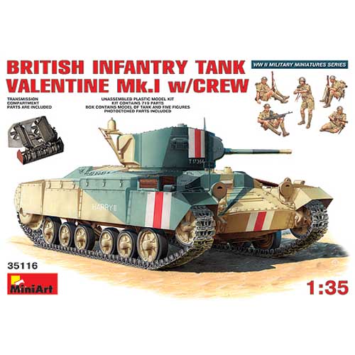 BE35116 1/35 British Infantry Tank Valentine Mk I w/Crew