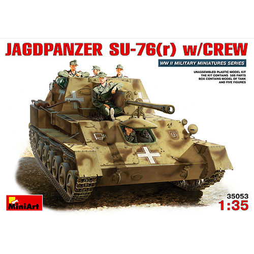 BE35053 1/35 German Jagdpanzer SU-76 (r) w/crew