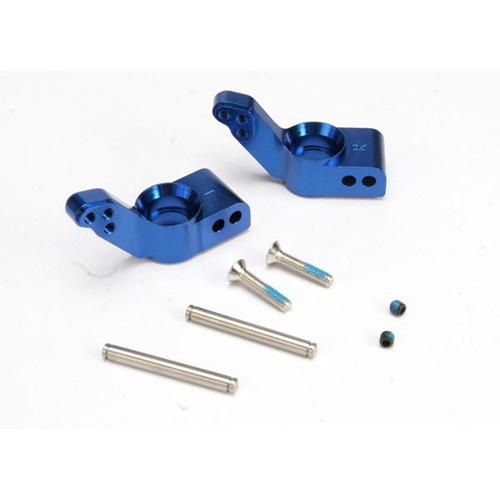 AX4352X Stub axle carriers blue-anodized 6061-T6 aluminum rear (1.5 degrees toe-in)(L&amp;R)