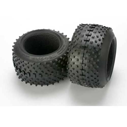 AX5470 Tires SportTraxx racing 3.8&quot; (soft compound directional and asymmetrical tread design)/ foam inserts (2)