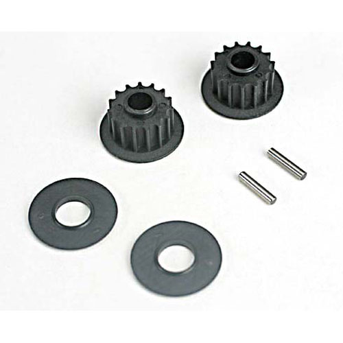 AX4896 Pulleys 15-groove (front/ rear) (2)/flanges (2)/ axle pins (2)